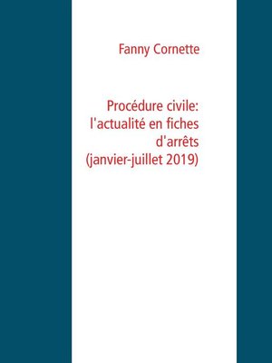 cover image of Procédure civile